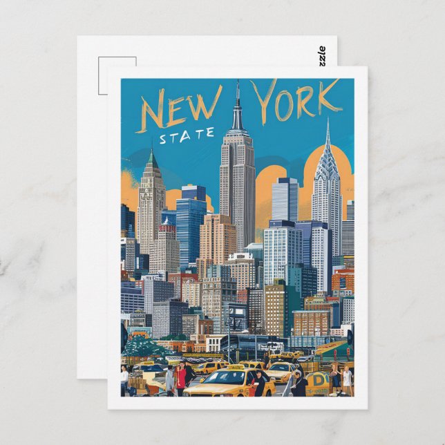 Cartão Postal New York USA Famous Viagem Place (Frente/Verso)