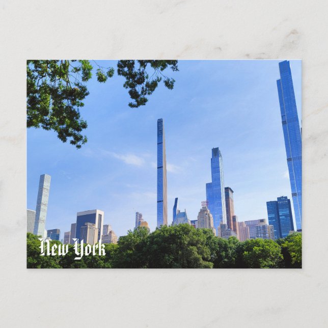Cartão Postal New York View Postcard Central Park & Brooklyn  (Frente)