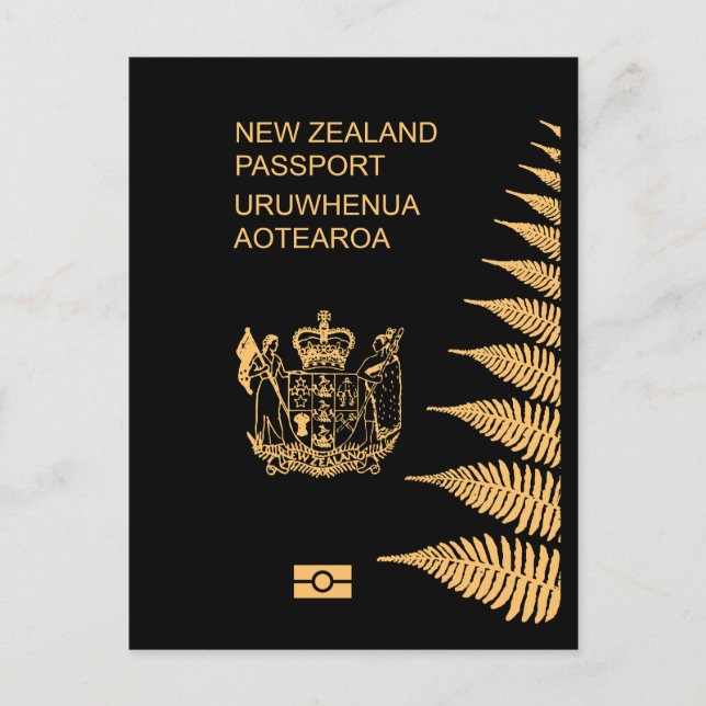 Cartão Postal New Zealand passport (Frente)