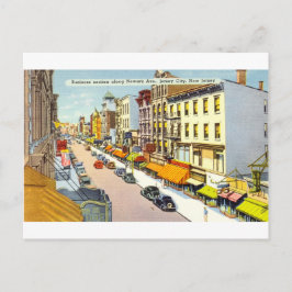 Cartão Postal Newark Ave em Jersey City, Nova Jersey