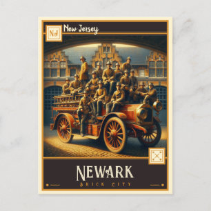 Cartão Postal Newark, Nova Jersey Vintage