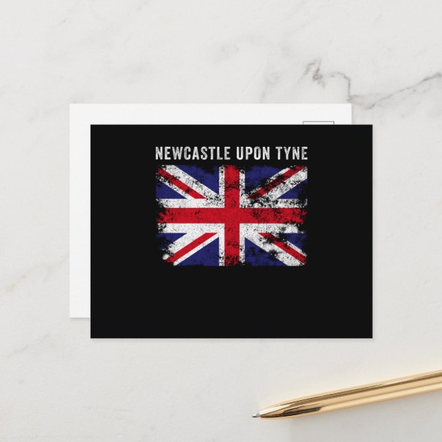 Cartão Postal Newcastle FROM Tyne UK Flag England Souvenir (Frente/Verso In Situ)