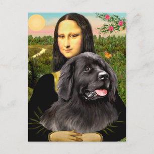 Cartão Postal Newfie 2 - Mona Lisa
