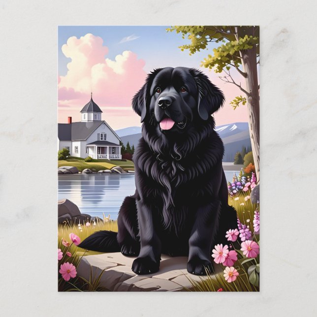 Cartão Postal Newfoundland Dog (Frente)