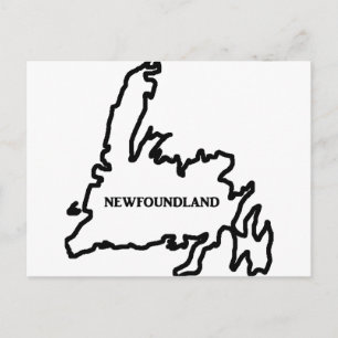Cartão Postal newfoundland labrador contorno com nome do cão.png