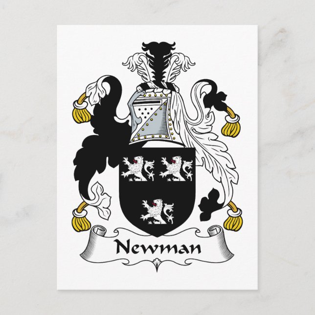 Cartão Postal Newman Family Crest (Frente)