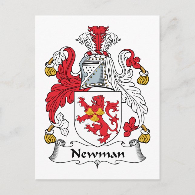 Cartão Postal Newman Family Crest (Frente)