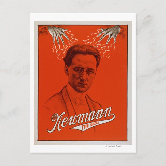 Cartão Postal Newmann, o Excelente mágico do Poster nº 2 (Frente)