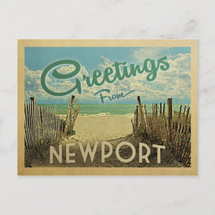 Cartão Postal Newport Beach Viagens vintage