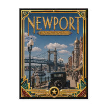 Newport Kentucky Vintage Arte Deco Idade Dourada