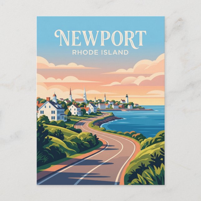 Cartão Postal Newport Rhode Island (Frente)