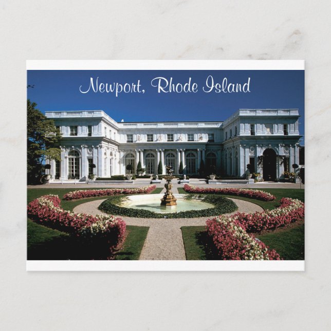 Cartão Postal Newport Rhode Island, Rosecliff Mansion Posta Card (Frente)