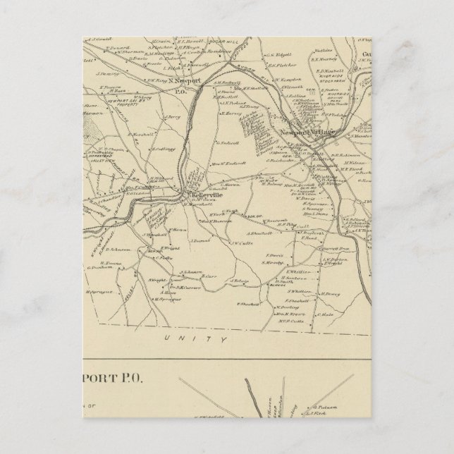 Cartão Postal Newport, Sullivan Co (Frente)