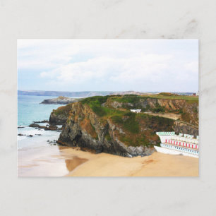 Cartão Postal Newquay Beach, Reino Unido