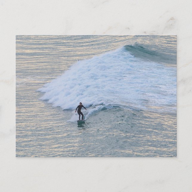 Cartão Postal Newquay Cornwall Surfer (Frente)