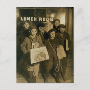 Cartão Postal NEWSBOYS na virada do século de Nova York