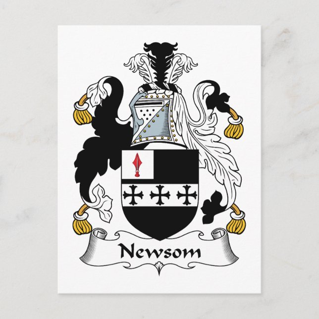 Cartão Postal Newsom Family Crest (Frente)