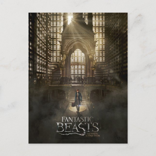 Cartão Postal NEWT SCAMANDER™ na sede do MACUSA™ (Frente)