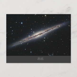 Cartão Postal NGC- 891 galáxia espiral