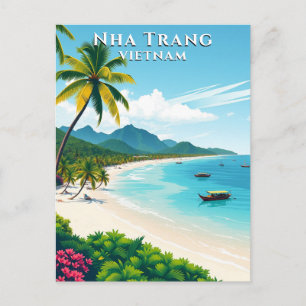 Cartão Postal Nha Trang Vietnam Viagem de praia