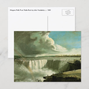 Cartão Postal Niagara Cai de Mesa Rock de John Vanderlyn