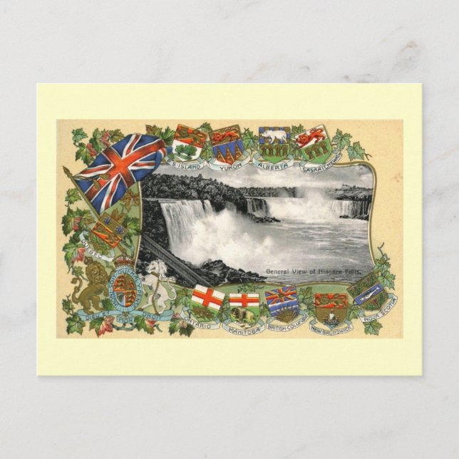 Cartão Postal Niagara Falls, Canadá Vintage (Frente)