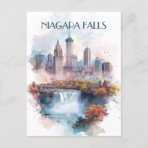 Cartão Postal Niagara Falls e Buffalo City NY EUA Viagem