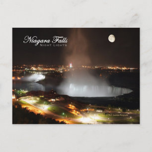 Cartão Postal Niagara Falls Night Lights