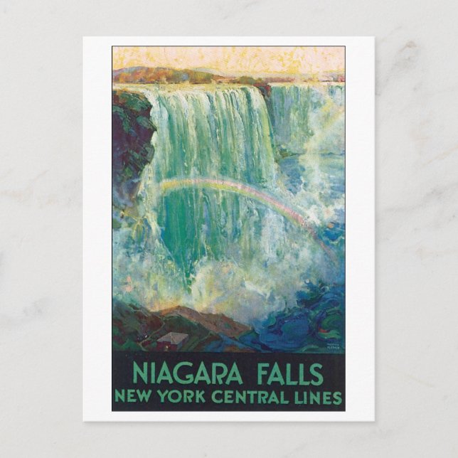 Cartão Postal Niagara Falls Viagens vintage (Frente)