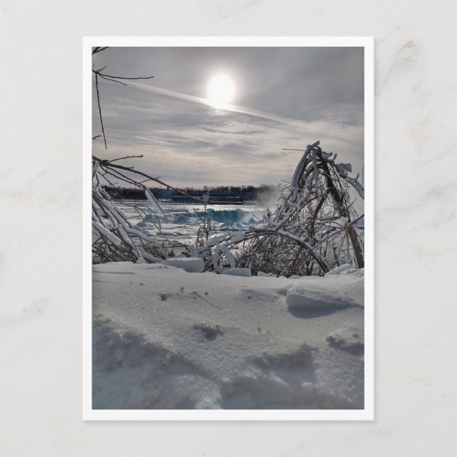 Cartão Postal Niagara no Inverno (Frente)