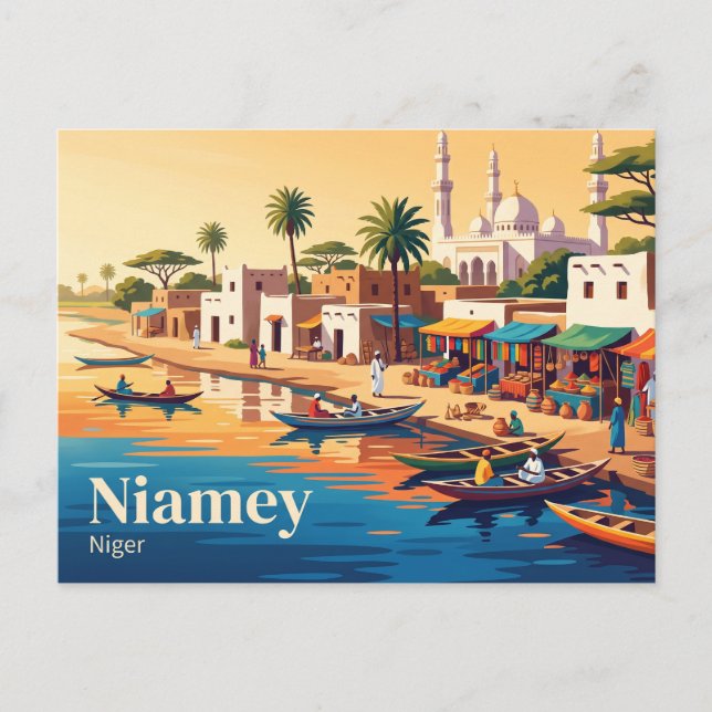 Cartão Postal Niamei, Níger (Frente)