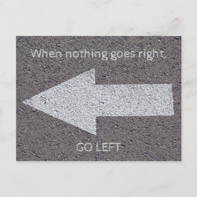 Cartão Postal Nichts geht rechts (Frente)