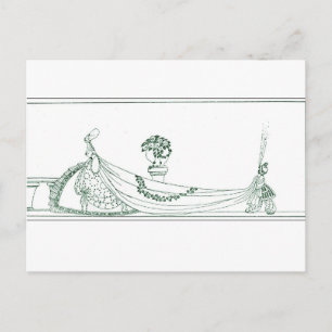 Cartão Postal Nielsen em Pó e Crinolina