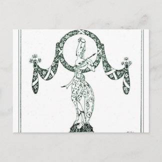 Cartão Postal Nielsen em Pó e Crinolina