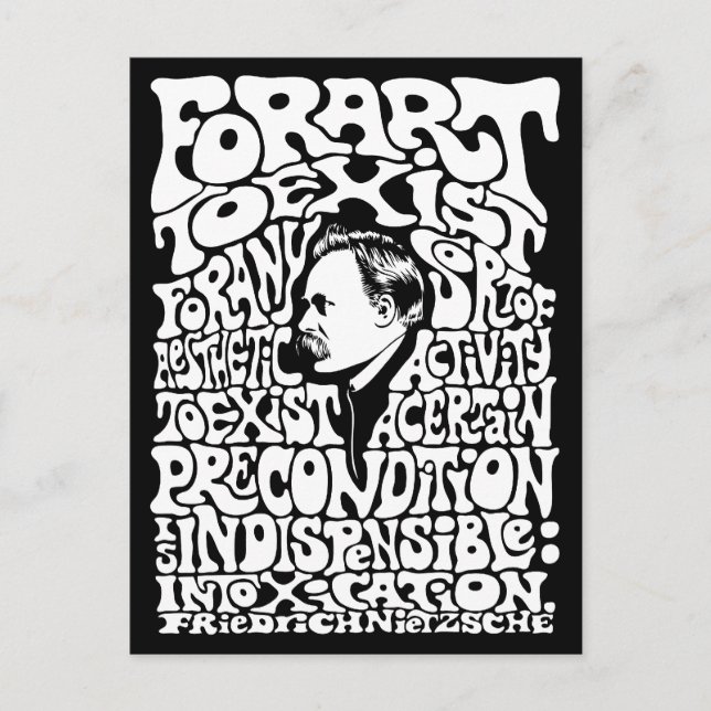 Cartão Postal Nietzsche - Arte (Frente)