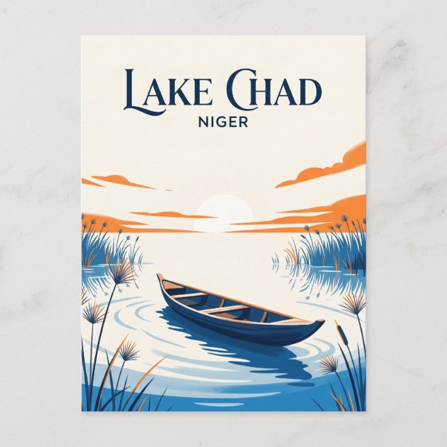 Cartão Postal Níger do Lago Chade (Frente)