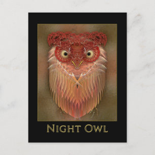 Cartão Postal Night Owl