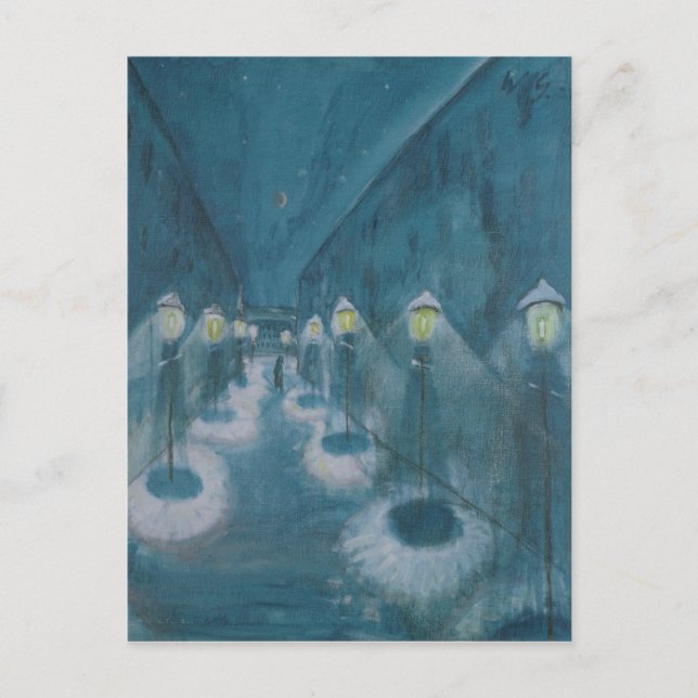 Cartão Postal Night Street (Street By Night) (1922) Walter Grama (Frente)