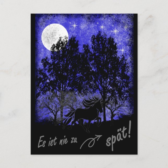 Cartão Postal Night Tölter - es ist nie zu spät (Frente)