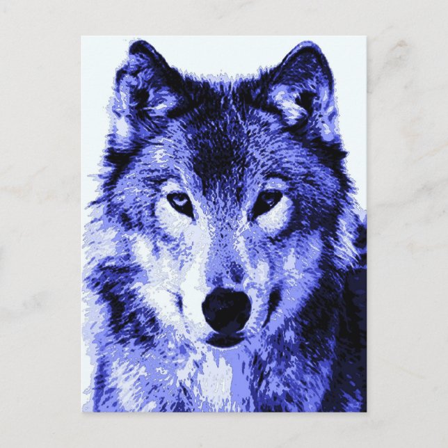 Cartão Postal Night Wolf (Frente)