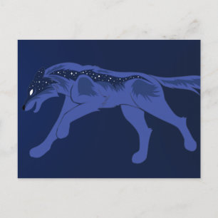 Cartão Postal Night Wolf