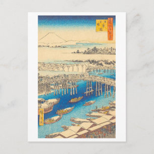 Cartão Postal Nihonbashi Antigo em Edo/Tóquio