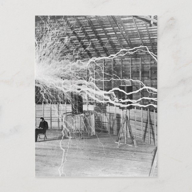 Cartão Postal Nikola Tesla Electricity (Frente)