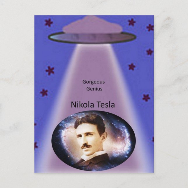 Cartão Postal Nikola Tesla Genius (Frente)
