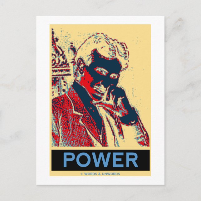 Cartão Postal Nikola Tesla Power (Obama-Like Poster) (Frente)