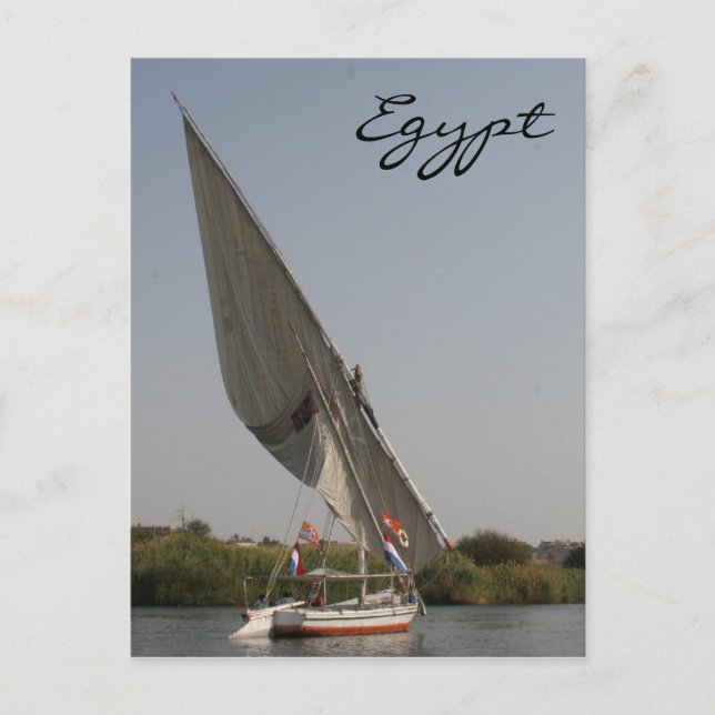 Cartão Postal nile felucca egypt (Frente)