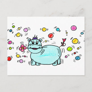 Cartão Postal Nilpferd