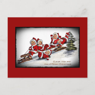 Cartão Postal Nimblie Nicks dirige um trenó