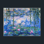 Cartão Postal Ninfas Aquáticas - obra de arte Impressionista de<br><div class="desc">Pintura famosa Ninfas Aquáticas de Claude Monet.</div>