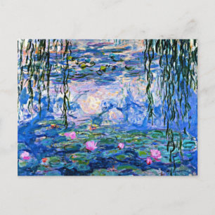 Cartão Postal Ninfas Aquáticas - obra de arte Impressionista de 